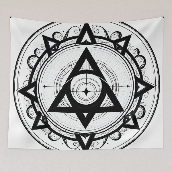 Item preview, Monochrome Triangle Emblem with Triangle Patterns. designed and sold by MissYouONLY.