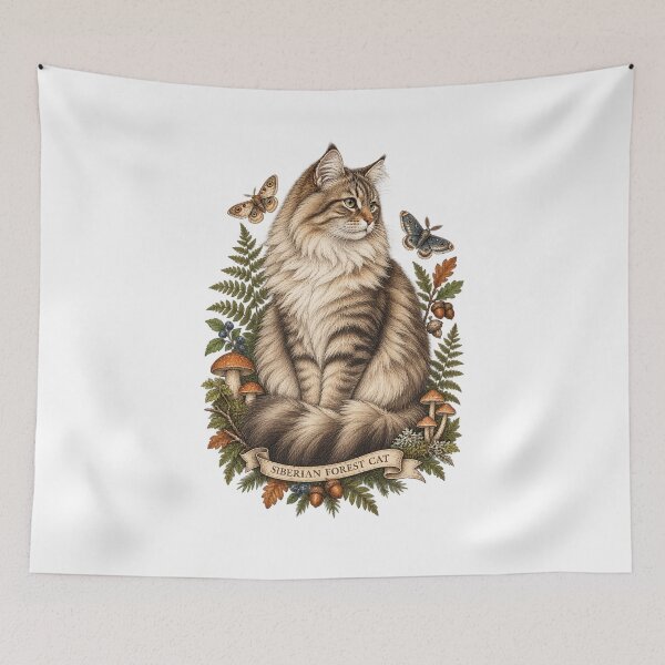 Item preview, Siberian Forest Cat Naturalist Art designed and sold by AMICO77.