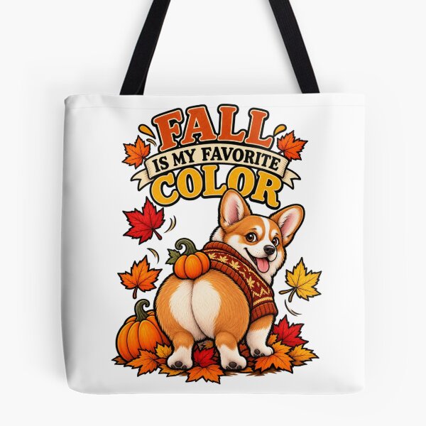 Artikelvorschau, Fall Is My Favorite Color Corgi | Cute Corgi Butt Pumpkin Fall Dog entworfen und verkauft von KnrNazimTHRE4DS.