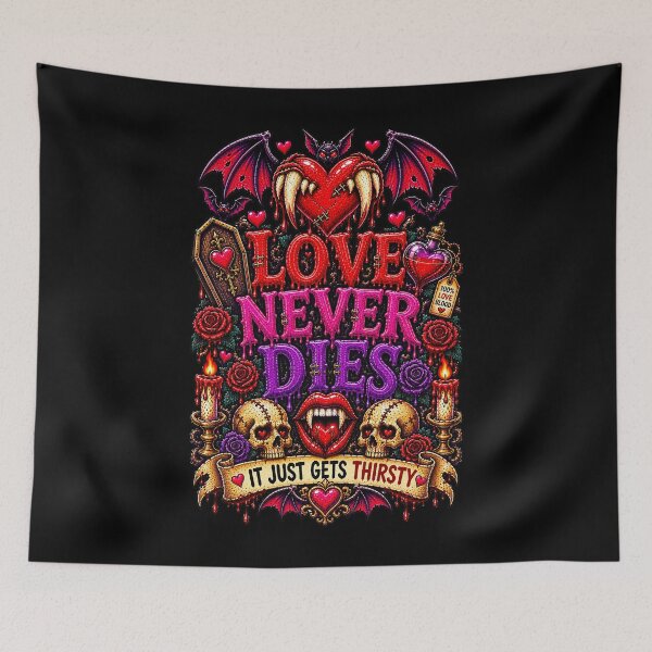 Item preview, DARK LOVE ❤️ - MONSTER ROMANCE COLLETION -  VAMPIRE LOVE -   LOVE NEVER DIES - IT JUST GETS THIRSTY v2 designed and sold by WheelieGdArt.