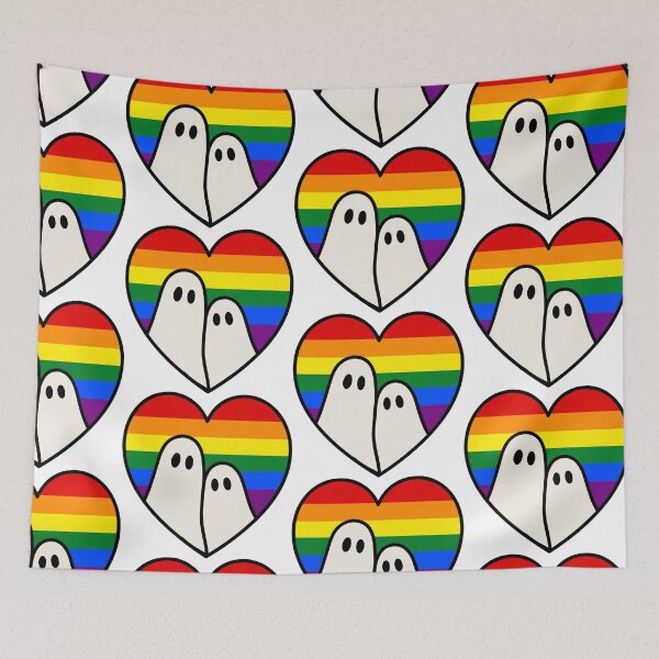Item preview, Pride Ghost love – Kawaii Halloween LGBTQ Heart designed and sold by Cannaxes Studio.