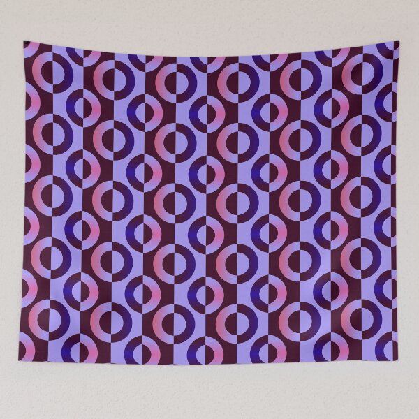 Item preview, Retro Neon Circles Geometric Pattern designed and sold by Zaya_art.