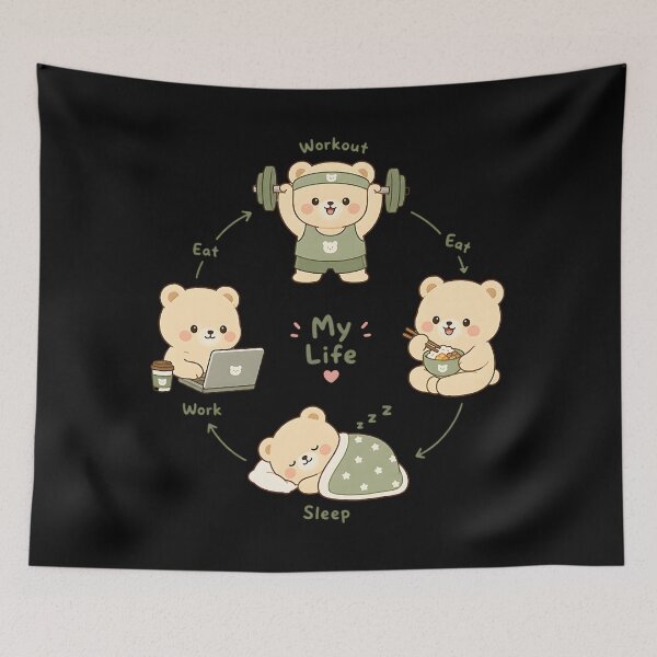 Item preview, My Life Loop Cycle | Cute Character Design designed and sold by MOCH- ART.