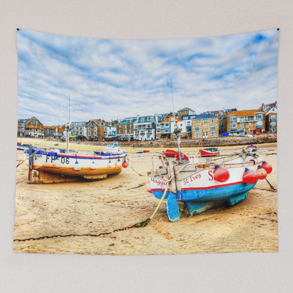 Item preview, St Ives Harbour Boats at Listing Low Tide, Cornwall, England designed and sold by Paul Thompson Photography.