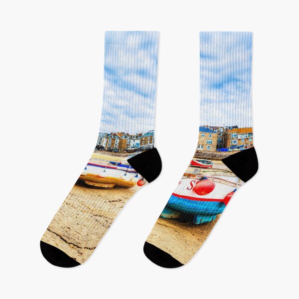 Item preview, St Ives Harbour Boats at Listing Low Tide, Cornwall, England designed and sold by Paul Thompson Photography.