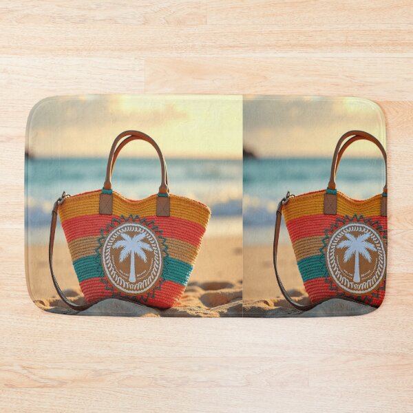Item preview, Tropical Sunset Beach Bag Illustration designed and sold by PURPOSE RISE CO..