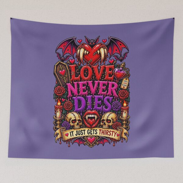 Item preview, DARK LOVE ❤️ - MONSTER ROMANCE COLLETION -  VAMPIRE LOVE -    LOVE NEVER DIES - IT JUST GETS THIRSTY v3 designed and sold by WheelieGdArt.