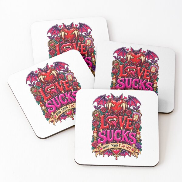 Item preview, DARK LOVE ❤️ - MONSTER ROMANCE COLLETION - VAMPIRE LOVE -  LOVE SUCKS - GOOD THING I DO TOO designed and sold by WheelieGdArt.