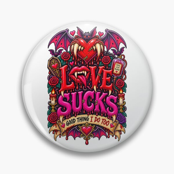 Item preview, DARK LOVE ❤️ - MONSTER ROMANCE COLLETION - VAMPIRE LOVE -  LOVE SUCKS - GOOD THING I DO TOO designed and sold by WheelieGdArt.