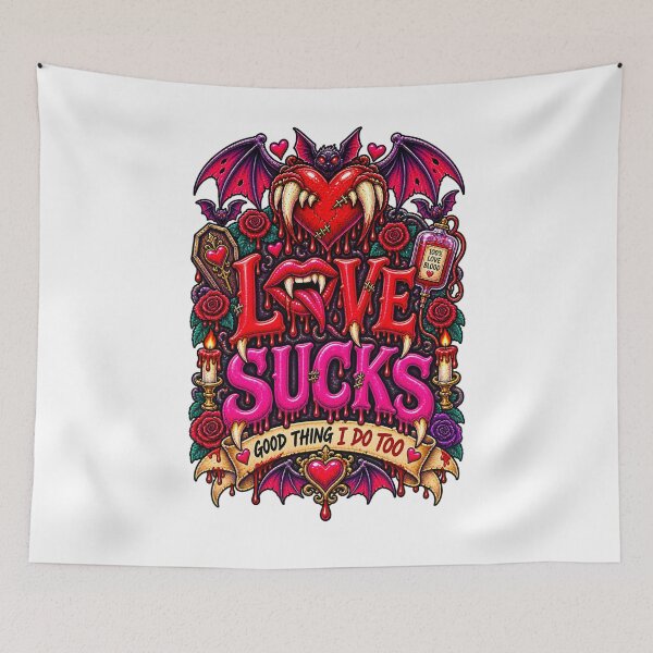 Item preview, DARK LOVE ❤️ - MONSTER ROMANCE COLLETION - VAMPIRE LOVE -  LOVE SUCKS - GOOD THING I DO TOO designed and sold by WheelieGdArt.
