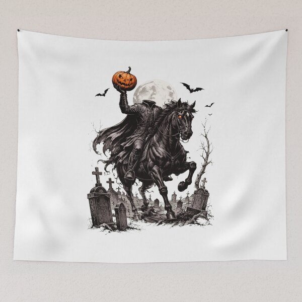 Item preview, Spooky Horseman Halloween Graveyard Moon designed and sold by CourtneyC58877.