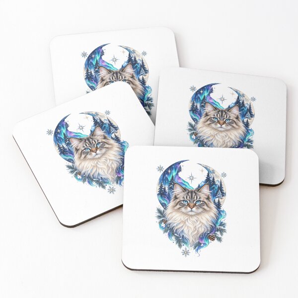 Item preview, Celestial Siberian Cat Watercolor designed and sold by AMICO77.