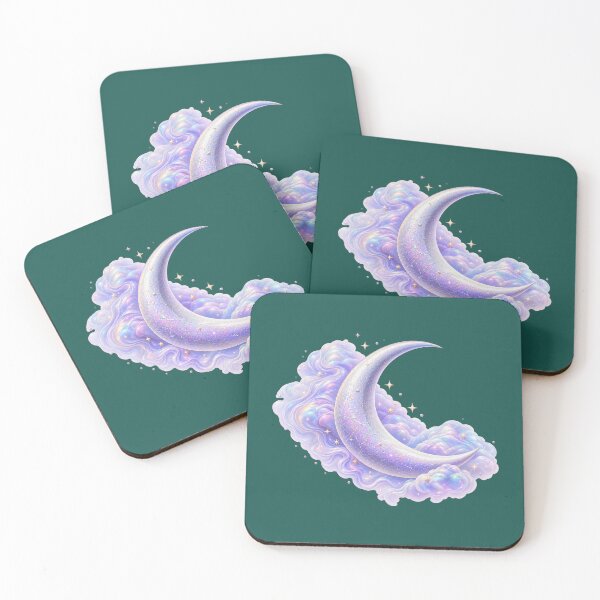 Item preview, Iridescent Crescent Moon | Pastel Celestial Dreamy Art designed and sold by RobertArt08.