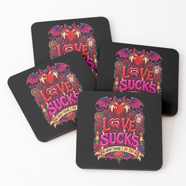 Item preview, DARK LOVE ❤️ - MONSTER ROMANCE COLLETION -  VAMPIRE LOVE -   LOVE SUCKS - GOOD THING I DO TOO v2 designed and sold by WheelieGdArt.