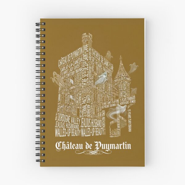 Item preview, Chateau de Puymartin France White Lady Ghost Typography Art designed and sold by naughty-raccoon.