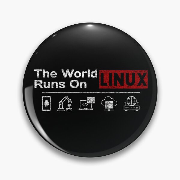 Aperçu de l'œuvre Le monde tourne sous Linux - Utilisateur Linux créée et vendue par WR Design.