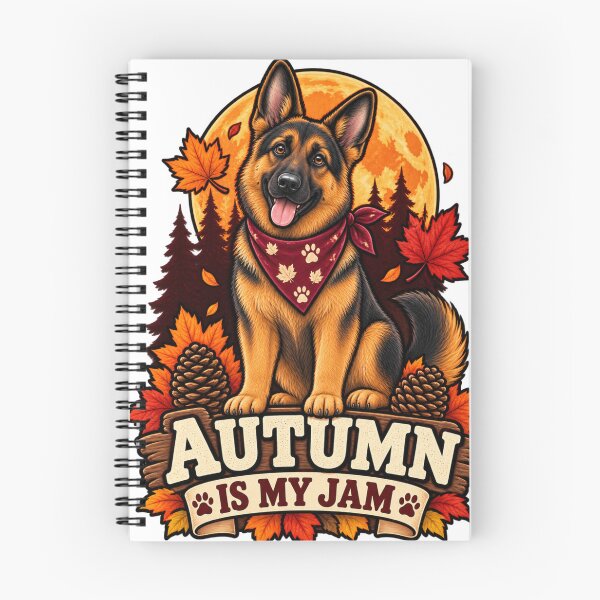 Artikelvorschau, Autumn Is My Jam German Shepherd | Cute GSD Fall Thanksgiving Dog entworfen und verkauft von KnrNazimTHRE4DS.