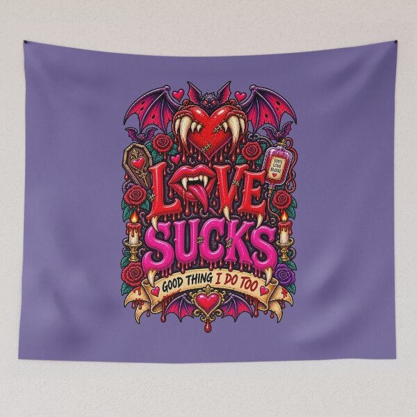 Item preview, DARK LOVE ❤️ - MONSTER ROMANCE COLLETION -  VAMPIRE LOVE -  LOVE SUCKS - GOOD THING I DO TOO v3 designed and sold by WheelieGdArt.