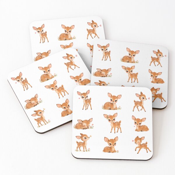 Item preview, Cute Baby Fawn Deer Butterfly Floral Aesthetic Sticker Sheet designed and sold by Rehnair.