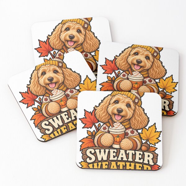 Item preview, Sweater Weather Goldendoodle | Cute Doodle Fall Pumpkin Spice Dog designed and sold by KnrNazimTHRE4DS.