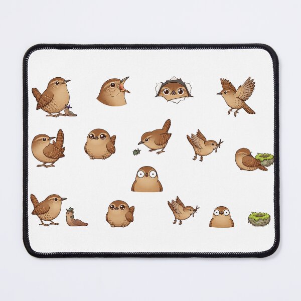 Item preview, Cute Carolina Wren Songbird Aesthetics Sticker pack Sheet designed and sold by Rehnair.