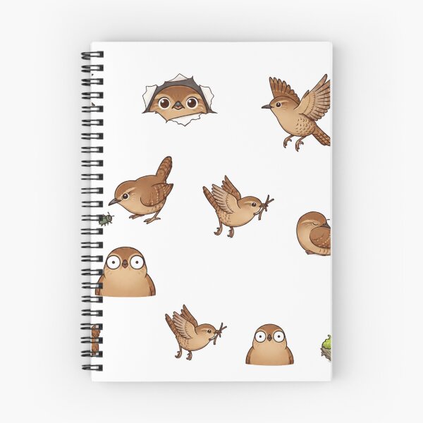 Item preview, Cute Carolina Wren Songbird Aesthetics Sticker pack Sheet designed and sold by Rehnair.