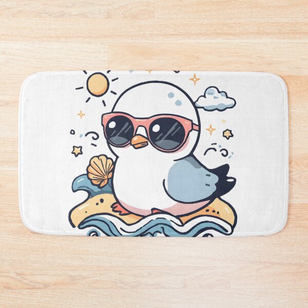 Item preview, Cute Seagull Beach Vibes | Kawaii Seagull with Sunglasses & Seashell designed and sold by dreamz-world.