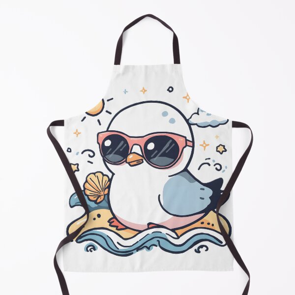 Item preview, Cute Seagull Beach Vibes | Kawaii Seagull with Sunglasses & Seashell designed and sold by dreamz-world.