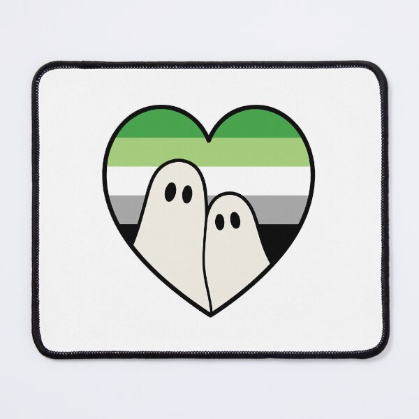 Item preview, Aromanitc Kawaii Ghosts – Halloween LGBTQ Pride Heart designed and sold by Cannaxes Studio.