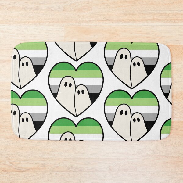 Item preview, Aromanitc Kawaii Ghosts – Halloween LGBTQ Pride Heart designed and sold by Cannaxes Studio.