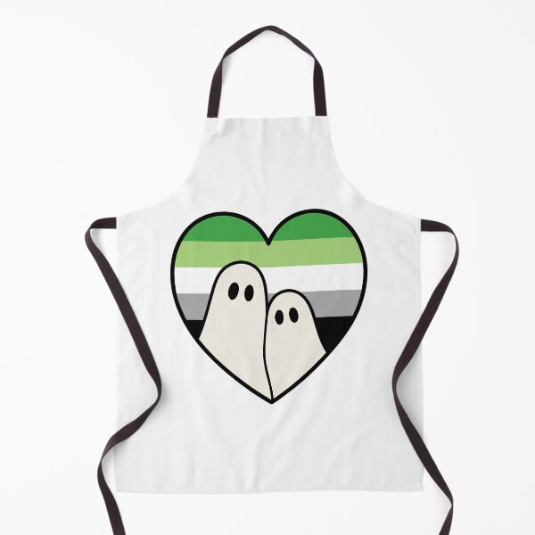Item preview, Aromanitc Kawaii Ghosts – Halloween LGBTQ Pride Heart designed and sold by Cannaxes Studio.