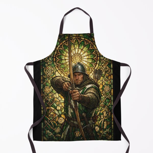 Item preview, English Longbowman Stained Glass Rose Window designed and sold by Lineer22.