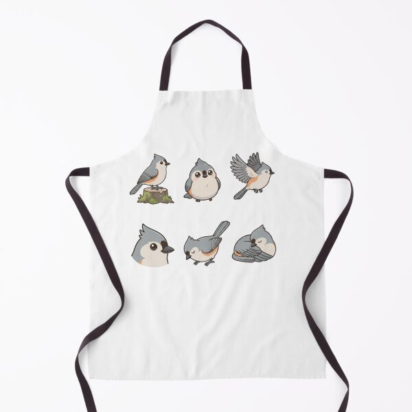 Item preview, Cute Tufted Titmouse Grey Crested Songbird Aesthetic Sticker pack Sheet designed and sold by Rehnair.