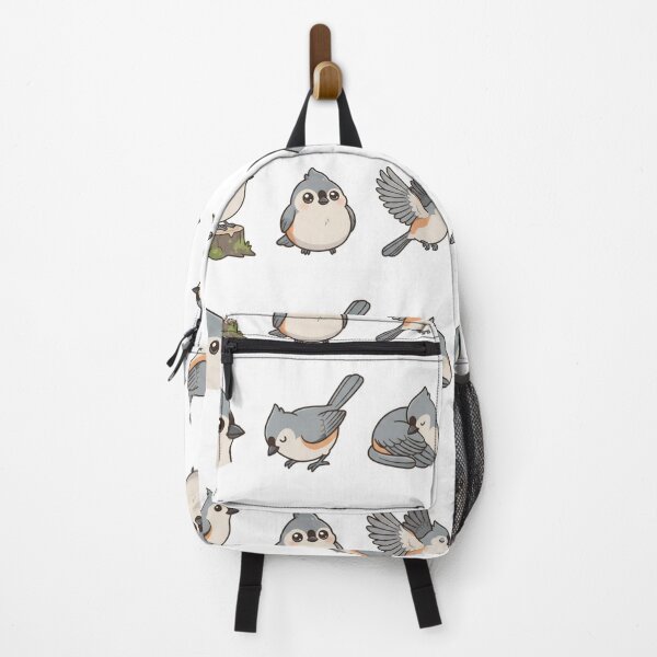 Item preview, Cute Tufted Titmouse Grey Crested Songbird Aesthetic Sticker pack Sheet designed and sold by Rehnair.