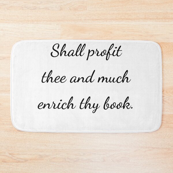 Item preview, “Shall profit thee and much enrich thy book.” - handwriting black designed and sold by ariksworld.