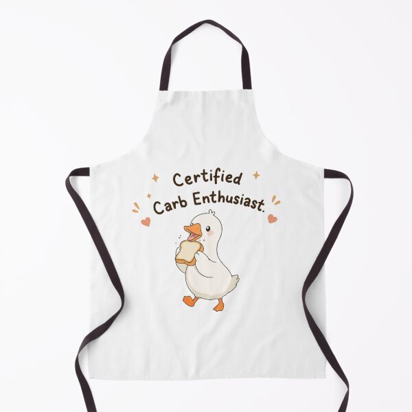 Item preview, Certified Carb Enthusiast – Cute Duck Funny Food Lover Design designed and sold by Little Dora Art.