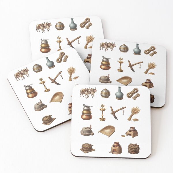 Item preview, Vintage Traditional Indian Village Farming Culture Aesthetic Sticker pack Sheet designed and sold by Rehnair.