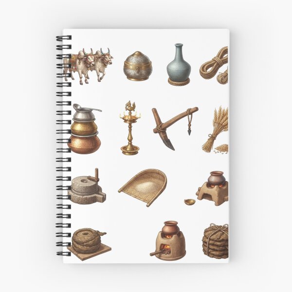 Item preview, Vintage Traditional Indian Village Farming Culture Aesthetic Sticker pack Sheet designed and sold by Rehnair.