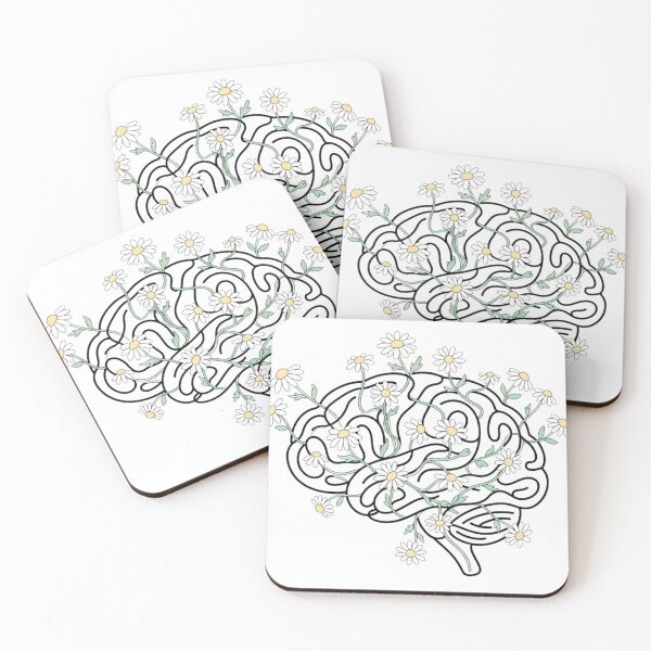 Item preview, ​Overthinker Club – Mental Health & Mindfulness Daisy Brain Vector Illustration designed and sold by BS Creations.