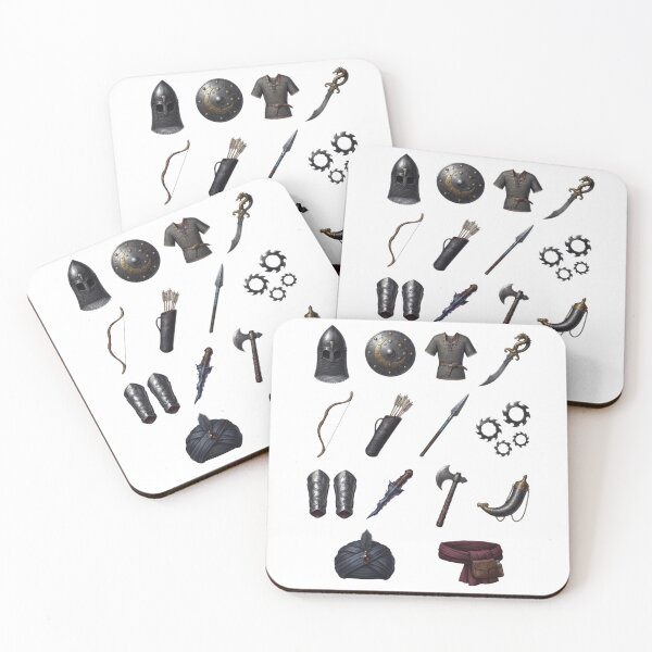 Item preview, Medieval Warrior Weapons Armor Dark Fantasy Aesthetic Sticker pack Sheet designed and sold by Rehnair.