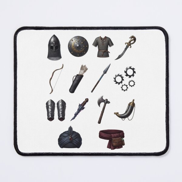 Item preview, Medieval Warrior Weapons Armor Dark Fantasy Aesthetic Sticker pack Sheet designed and sold by Rehnair.