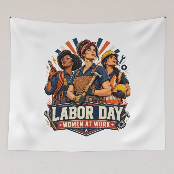 Item preview, Labor Day Women in Trades Worker Art designed and sold by AMICO77.