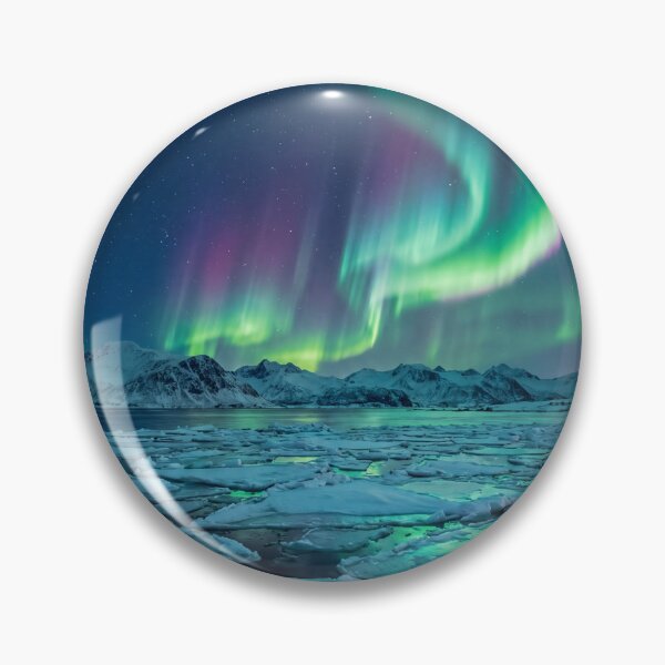 Item preview, Aurora Borealis Over Frozen Sea designed and sold by sapirzi.