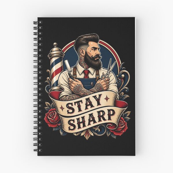 Item preview, Bearded Barber Stay Sharp Tattoo Emblem designed and sold by Barber MD Culture.