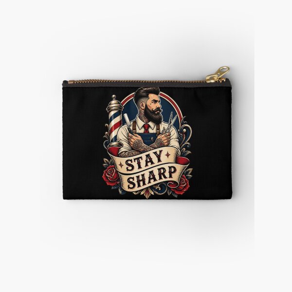 Item preview, Bearded Barber Stay Sharp Tattoo Emblem designed and sold by Barber MD Culture.