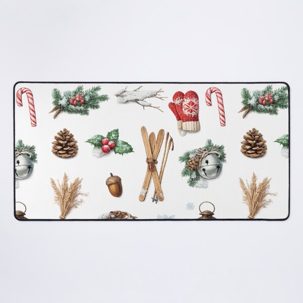 Item preview, Cozy Winter Christmas Pinecone Wooden Skis Vintage Aesthetic Sticker pack Sheet designed and sold by Rehnair.