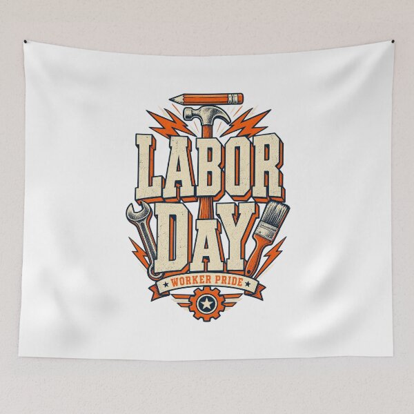 Item preview, Labor Day Bold Industrial Typography designed and sold by AMICO77.
