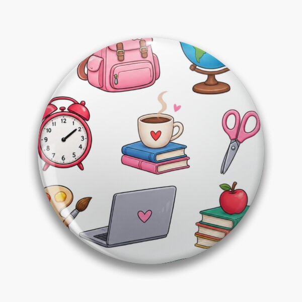 Item preview, Cute Back to School School Supplies Pastel Aesthetics Sticker pack Sheet designed and sold by Rehnair.