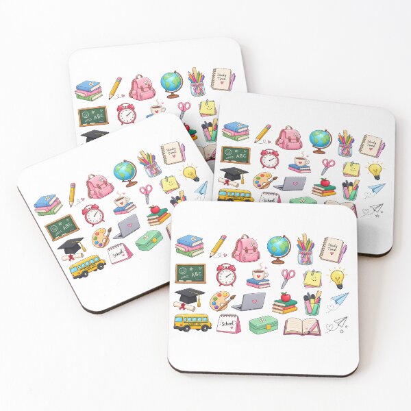 Item preview, Cute Back to School School Supplies Pastel Aesthetics Sticker pack Sheet designed and sold by Rehnair.