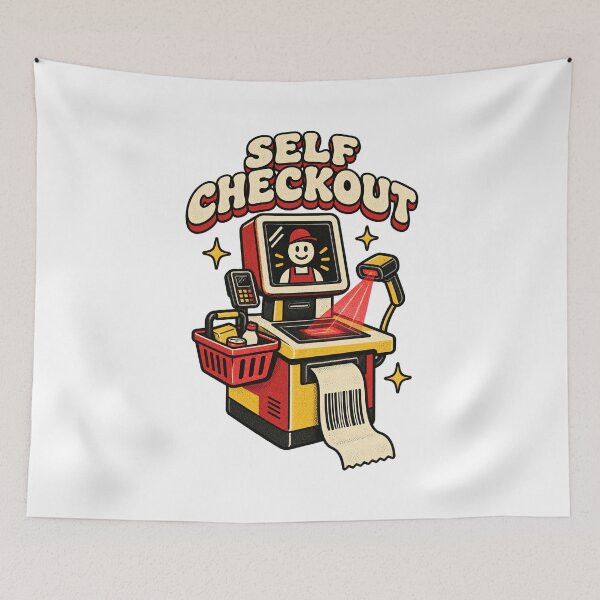 Item preview, Self Checkout Humor Retro Machine designed and sold by AMICO77.